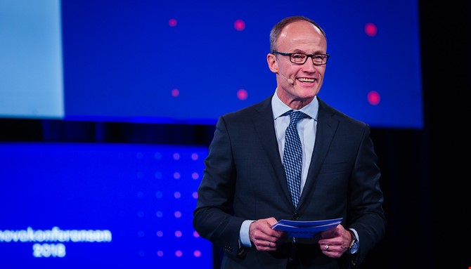 Adm.dir. Nils Kristian Nakstad på Enovakonferansen 2018.