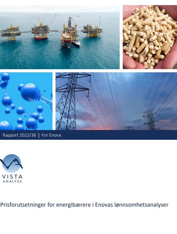 Vista Analyse Rapport 2022-38 - Prisforutsetninger for energibærere