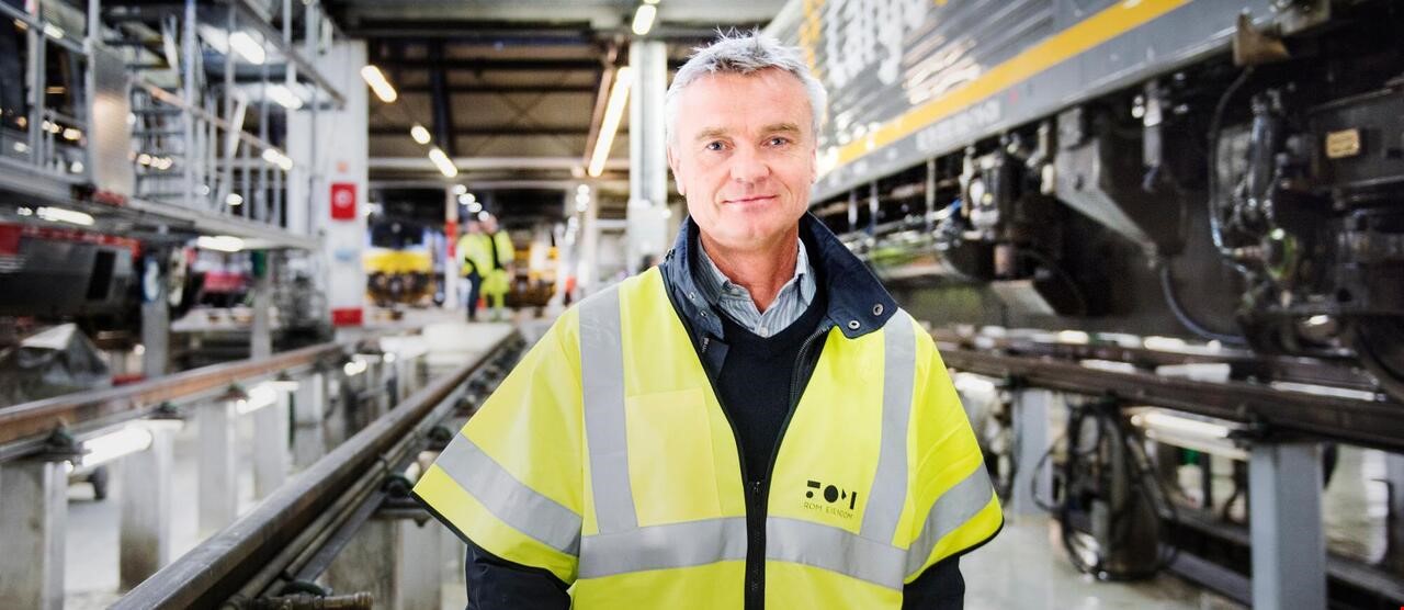Bilde av en arbeider med en refleks-vest
