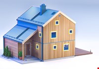 3D modell av hus med Tettelister