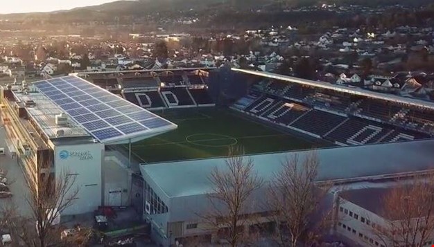 Oversiktsbilde av Skagerak Arena
