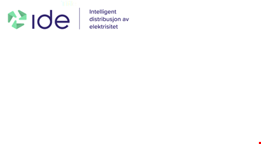 IDE sin logo med teksten "intelligent distribusjon av elektrisitet"