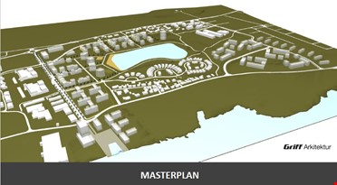 3D modell av en by eller et stort industriområde