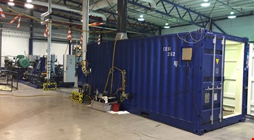 Containerløsning i fabrikken.