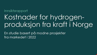 Link til artikkel Ny rapport: Kostnad opp mot 60 kr for 1. kilo hydrogen