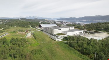 Tromsøbadet, Ortofoto fra sør landskap.